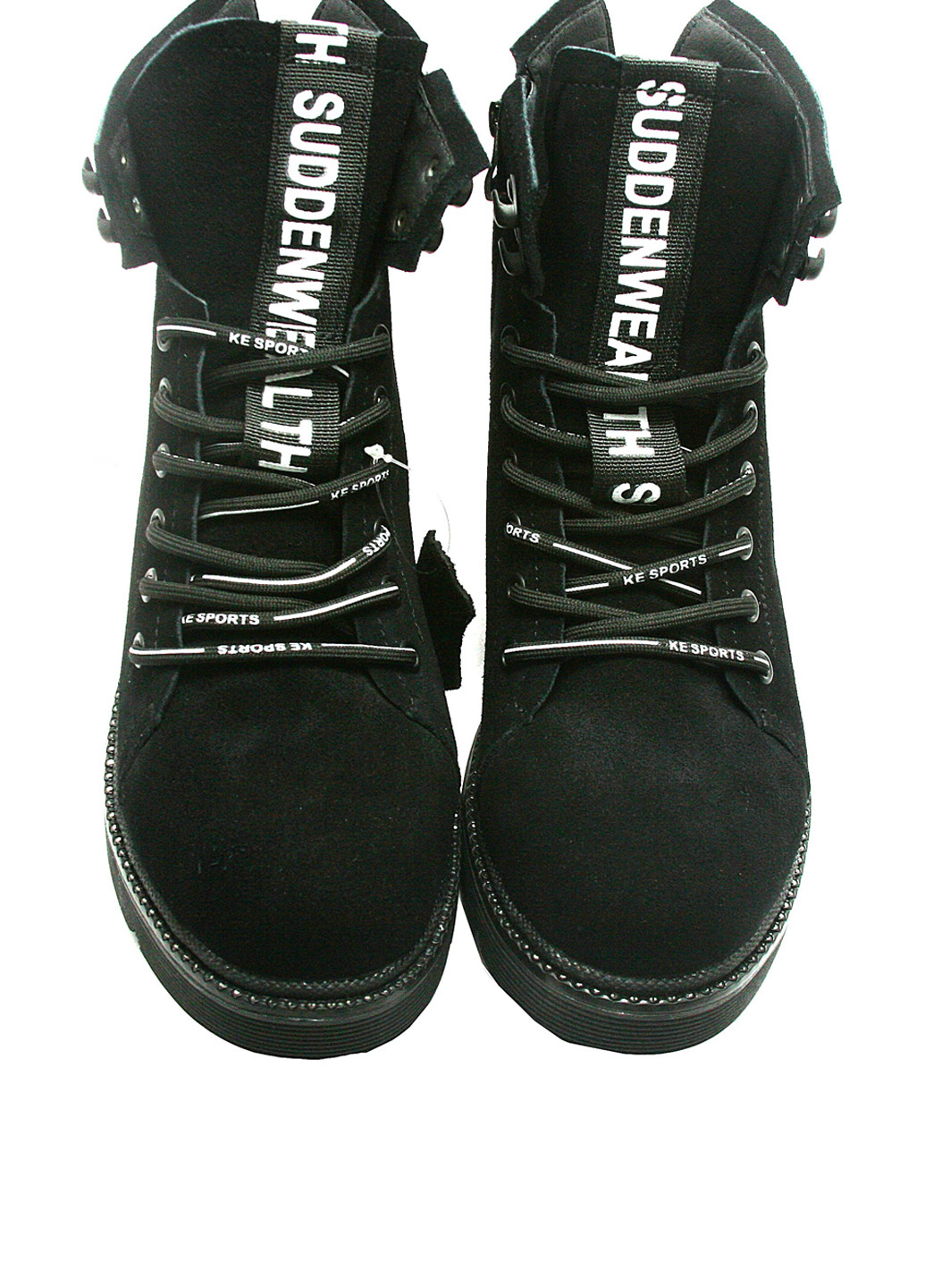 Зимние ботинки No Brand со шнуровкой из натуральной замши