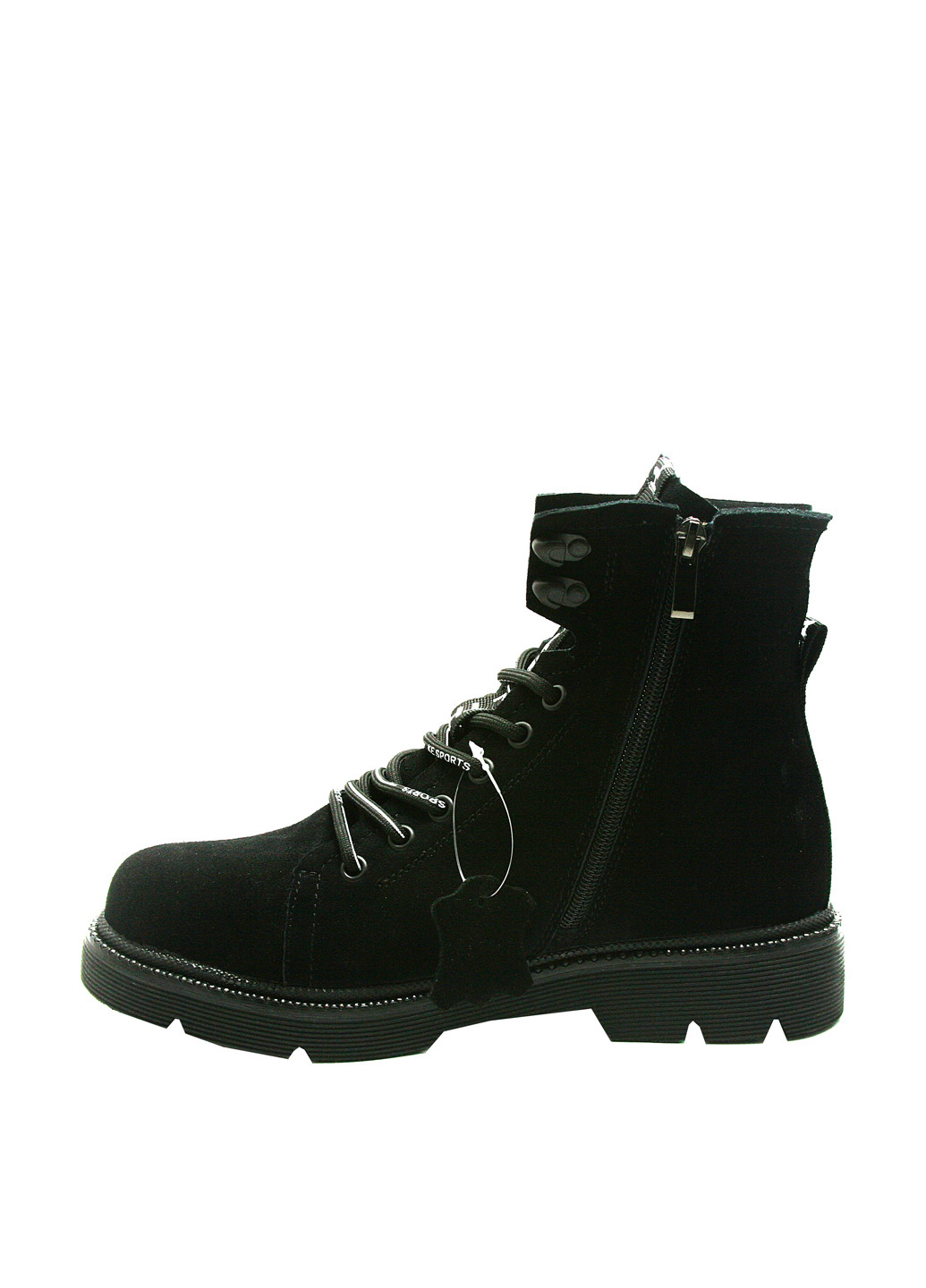 Зимние ботинки No Brand со шнуровкой из натуральной замши