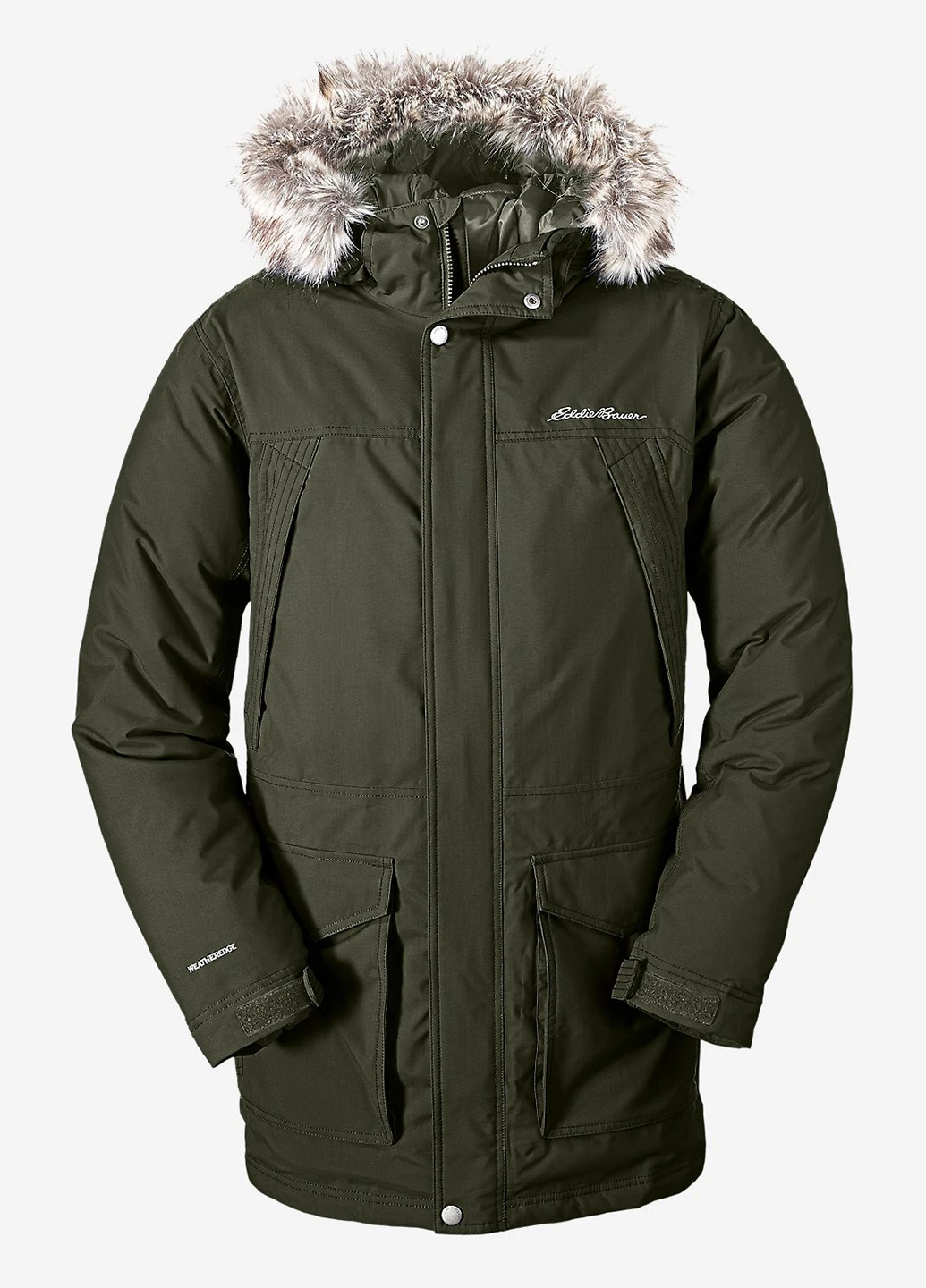 Темно-зелений зимній Пуховик Eddie Bauer