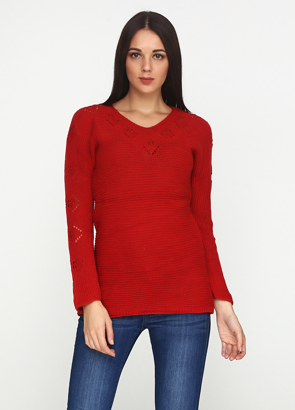 Красный демисезонный пуловер пуловер Eser