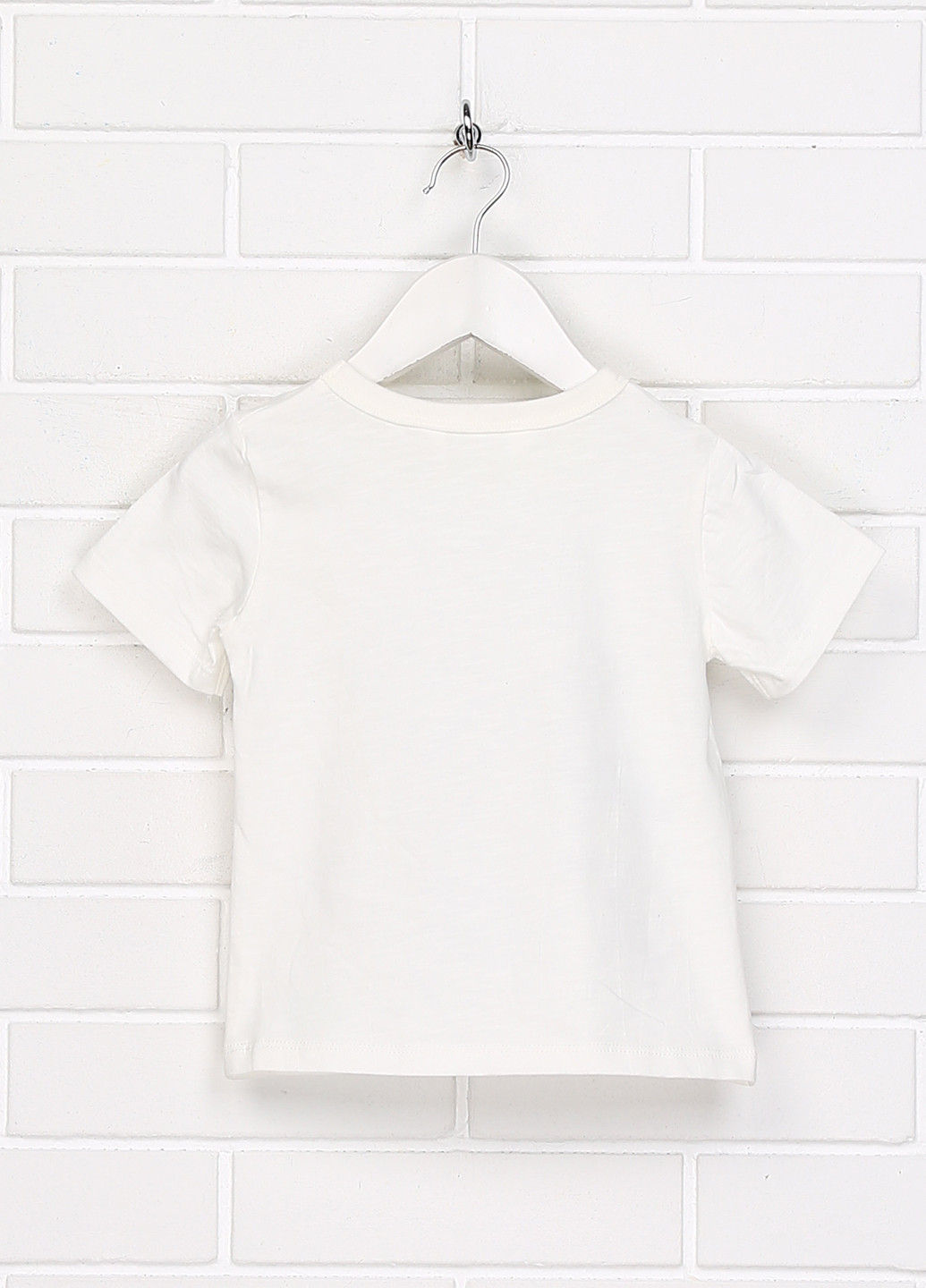 Молочная летняя футболка с коротким рукавом H&M