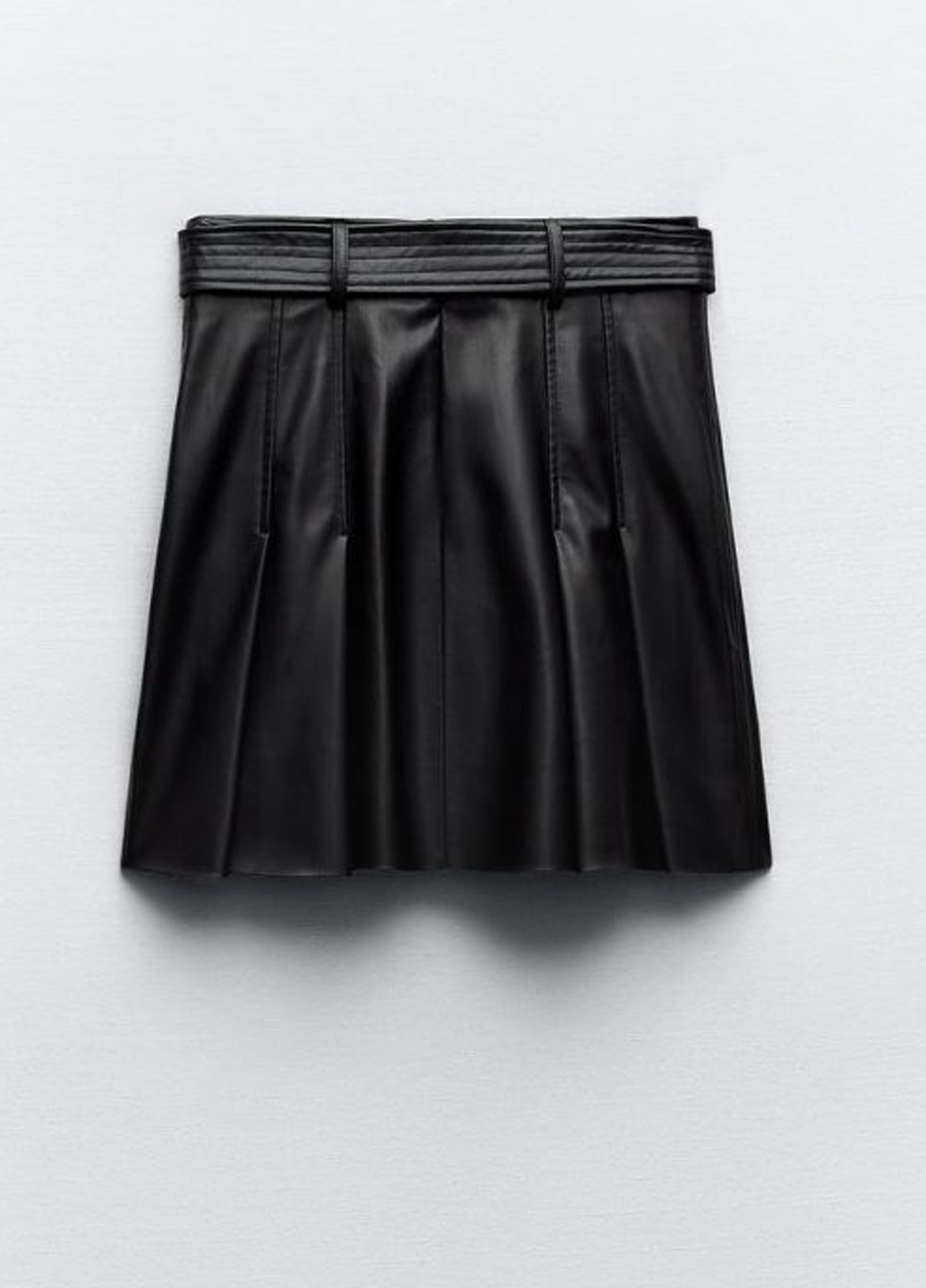 Черная кэжуал однотонная юбка Zara а-силуэта (трапеция)