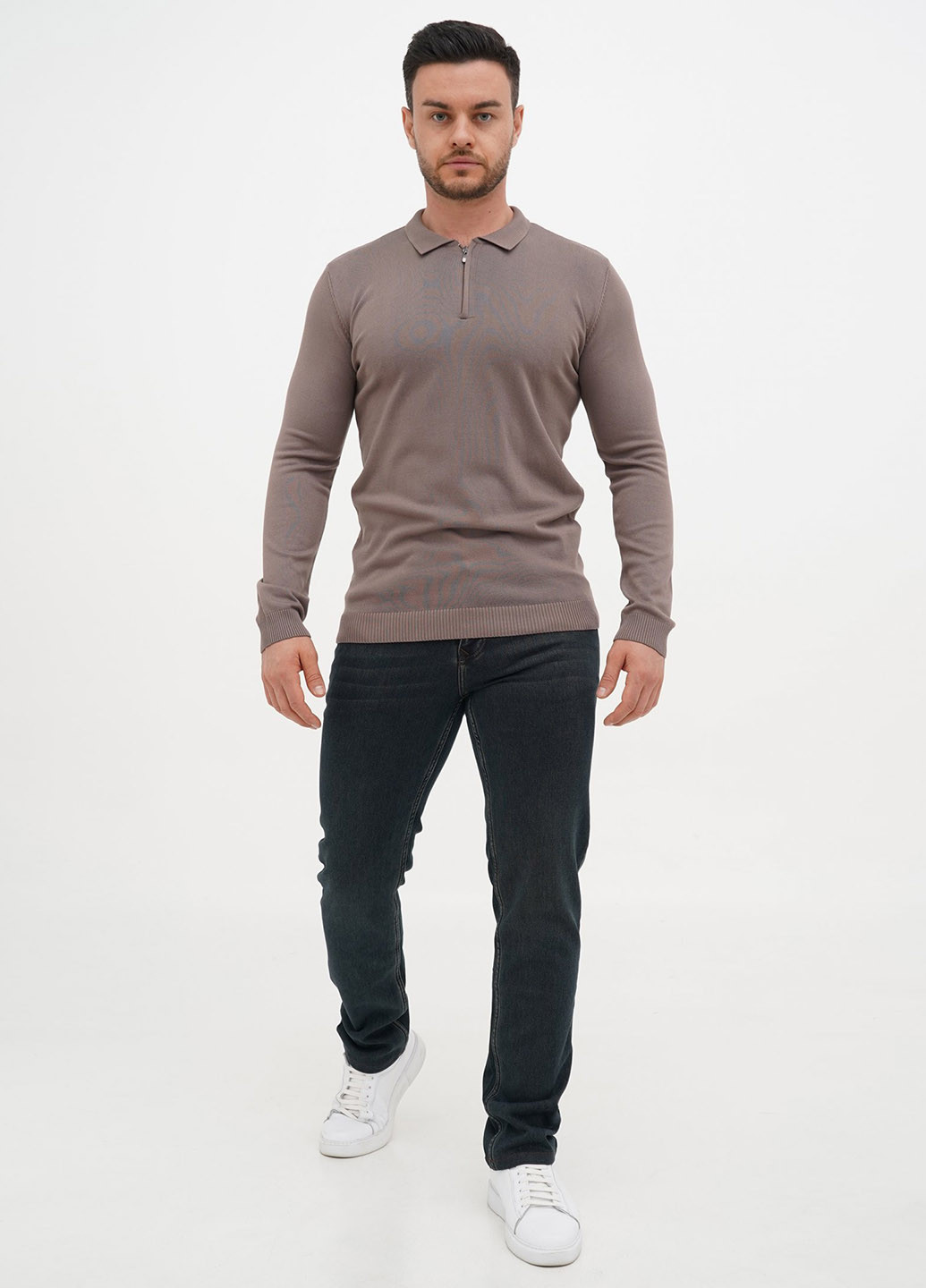 Серо-синие демисезонные слим джинсы Trend Collection