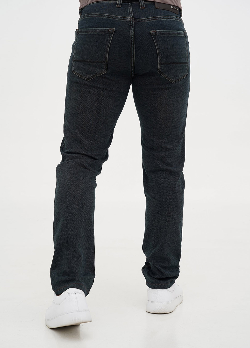 Серо-синие демисезонные слим джинсы Trend Collection