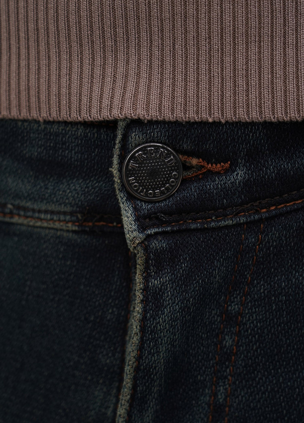 Серо-синие демисезонные слим джинсы Trend Collection