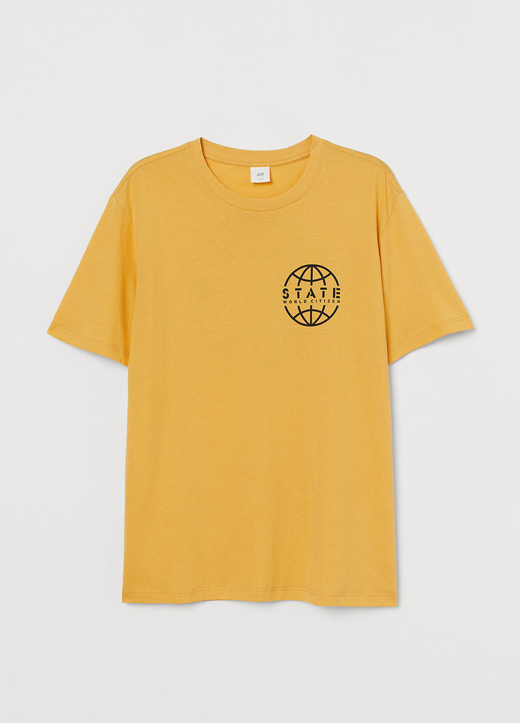 Желтая летняя футболка H&M