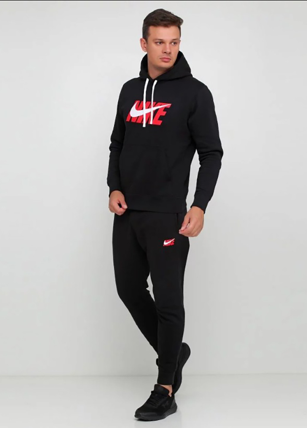 Черный демисезонный костюм (худи, брюки) брючный Nike M NSW CE TRK SUIT HD FLC GX