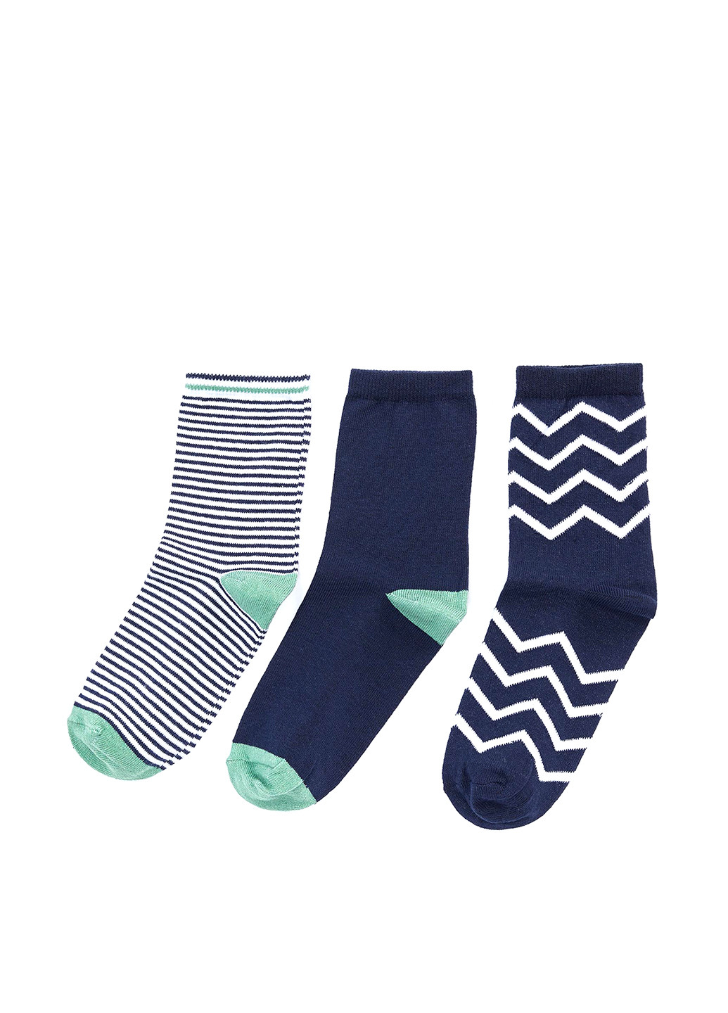 Шкарпетки(3шт) DeFacto без ущільненого носка сині повсякденні