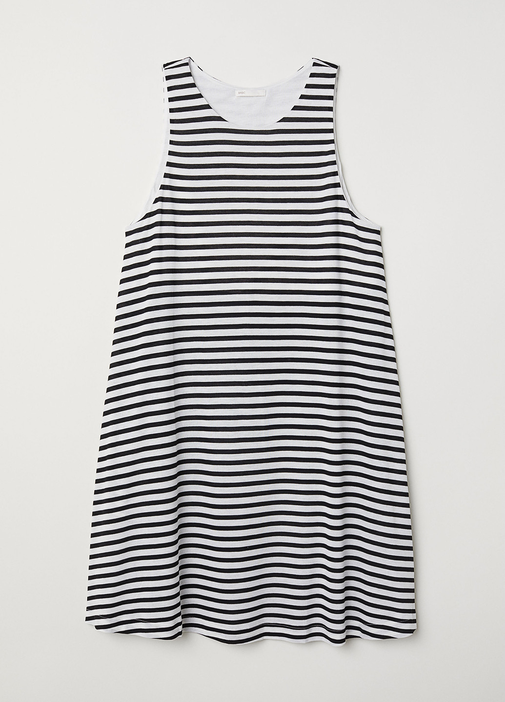Черно-белое кэжуал платье платье-майка H&M в полоску