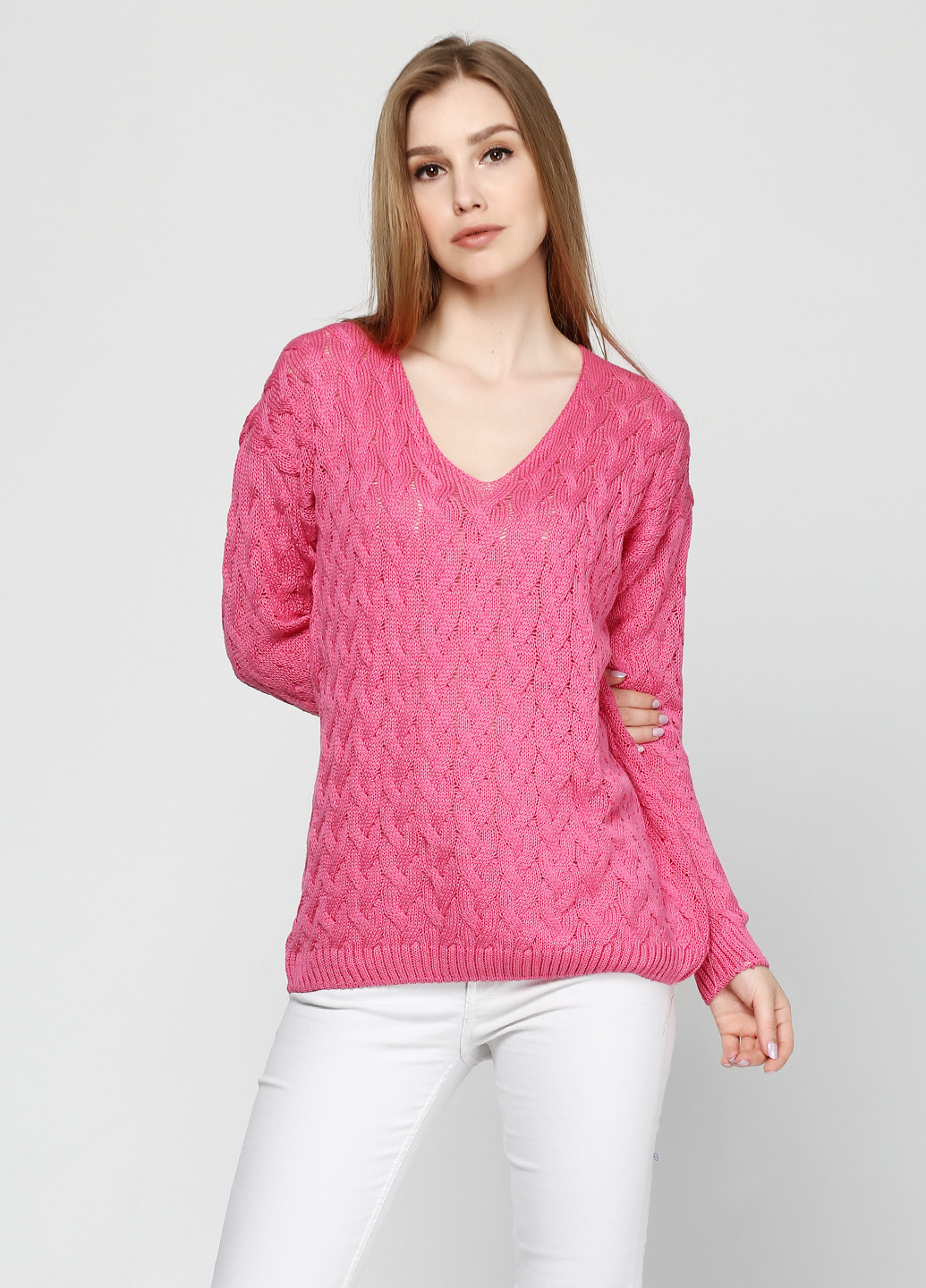 Малиновый демисезонный пуловер пуловер Zaldiz