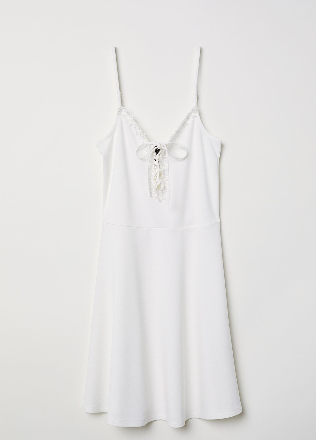 Білий повсякденний сукня H&M однотонна