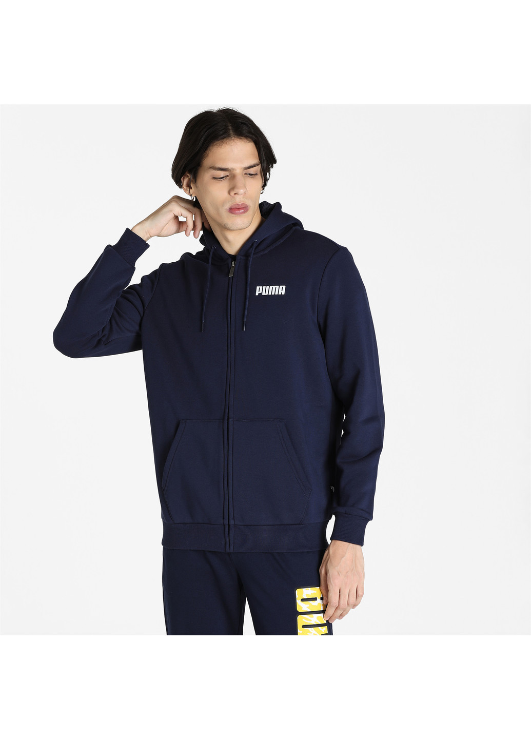 Синяя демисезонная толстовка essentials full-zip full-length men’s hoodie Puma