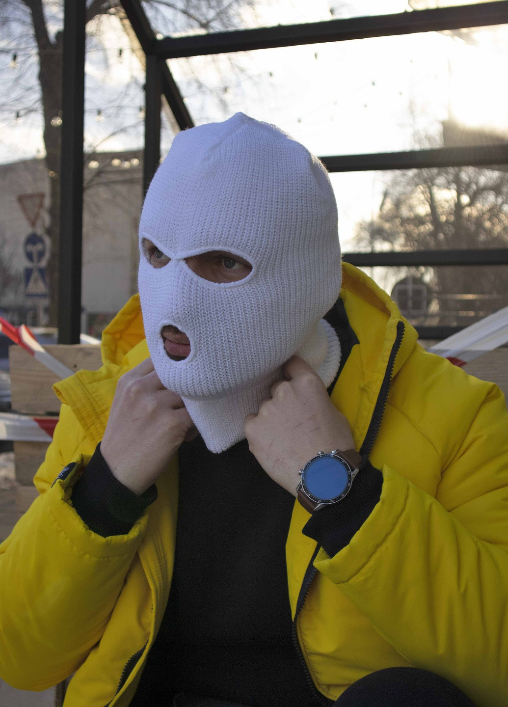 Custom Wear балаклава face off белая однотонный белый спортивный акрил производство - Украина