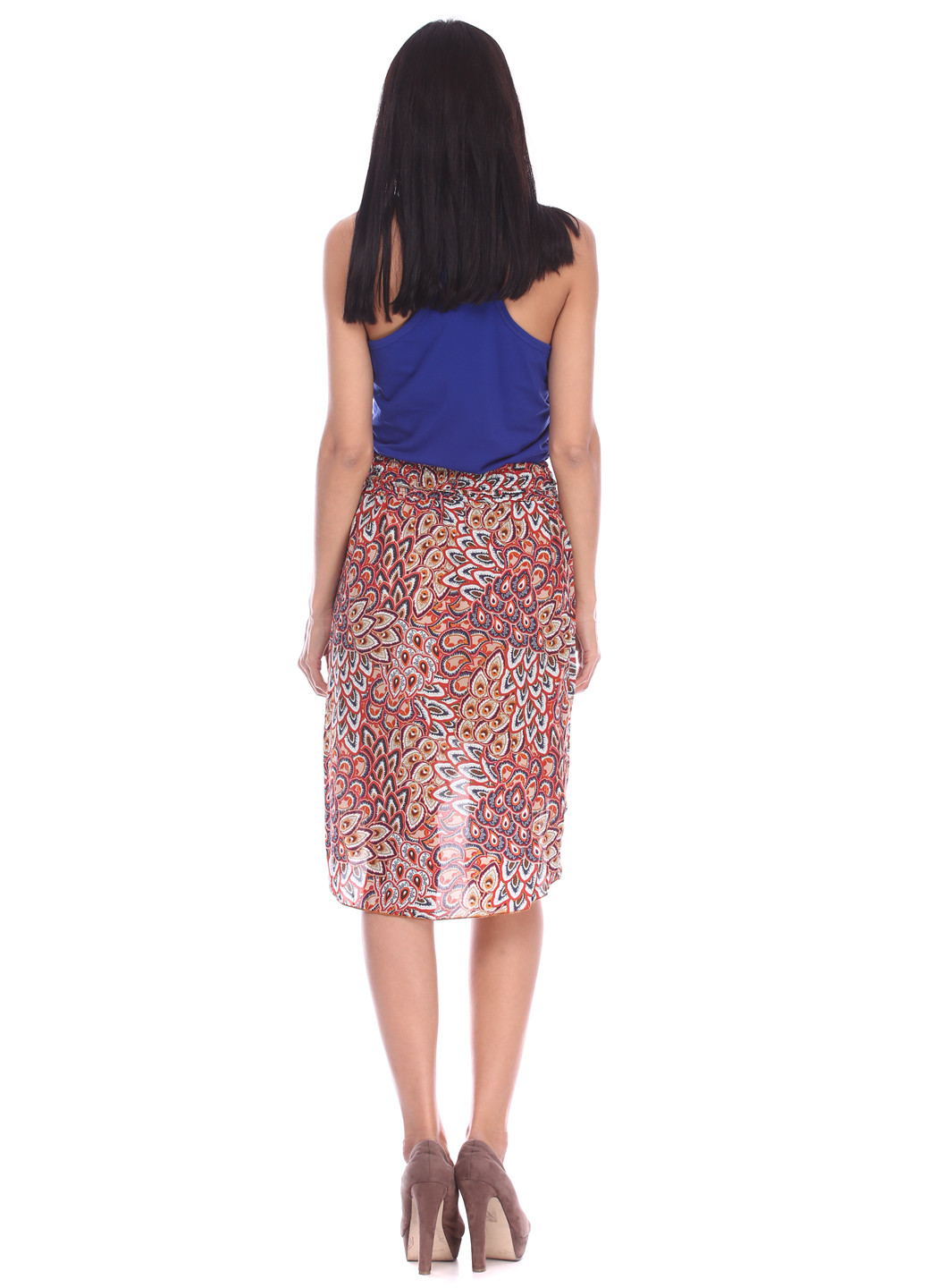 Разноцветная кэжуал с абстрактным узором юбка Dept со средней талией