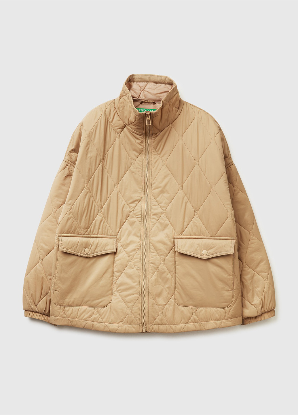 Песочная демисезонная куртка куртка-лайнер United Colors of Benetton