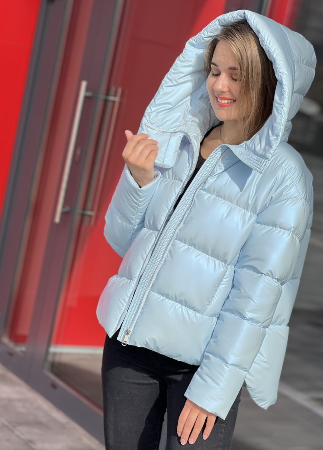 Блакитна зимня куртка KTL&Kattaleya