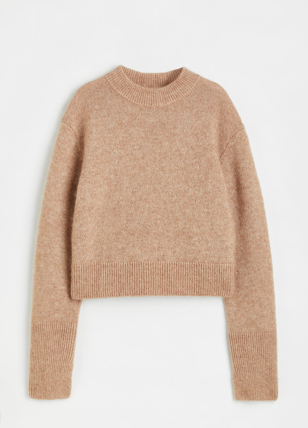 Бежевий демісезонний светр тонкого в'язання із сумішевого мохера H&M