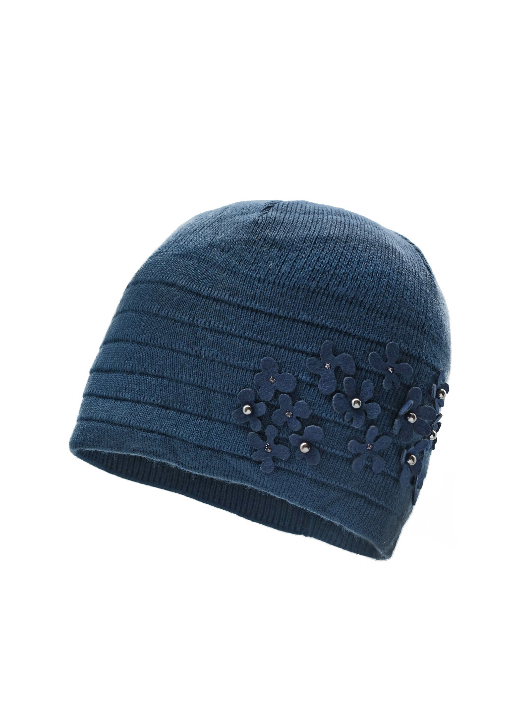 Синий демисезонный комплект (шапка, шарф) Pawonex