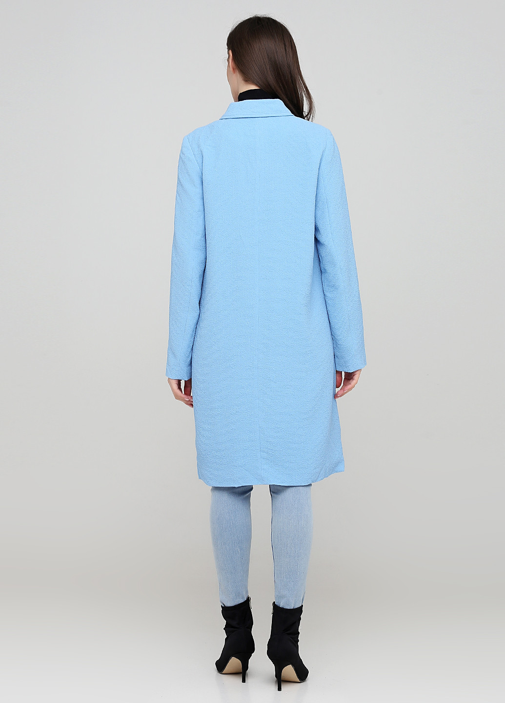 Голубое демисезонное Пальто однобортное Monki