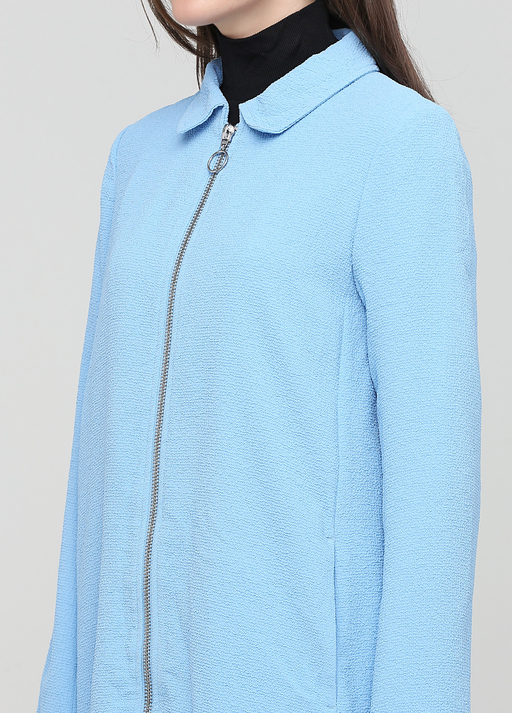 Голубое демисезонное Пальто однобортное Monki