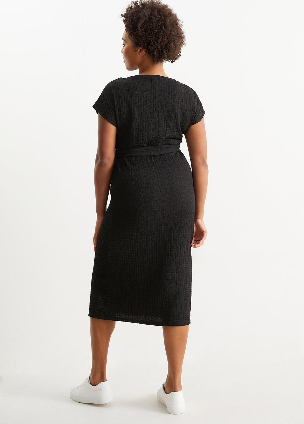 Черное кэжуал платье а-силуэт C&A однотонное