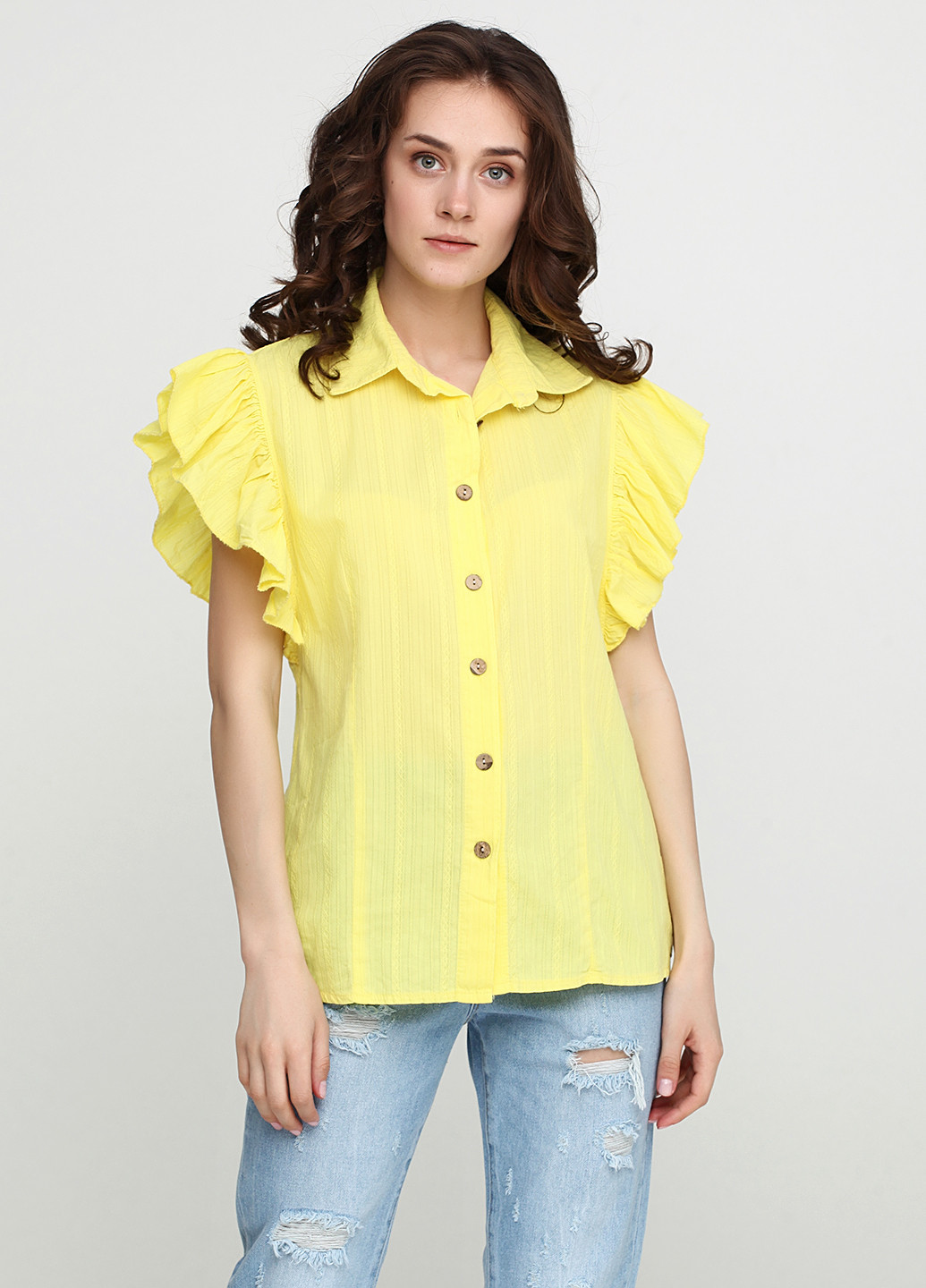Желтая летняя блуза Y-TWO