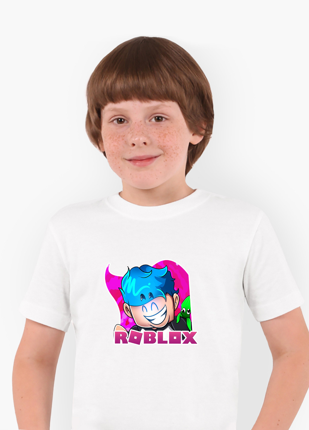 Біла демісезонна футболка дитяча роблокс (roblox) (9224-1223) MobiPrint