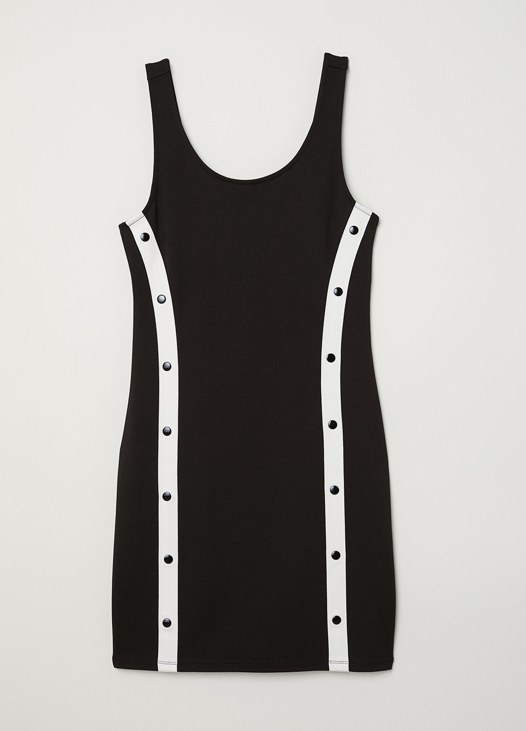 Чорно-білий кежуал сукня H&M однотонна