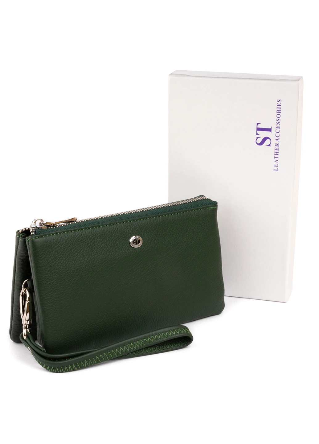 Женский кожаный кошелек-клатч 19,2х10х2 см st leather (252132201)