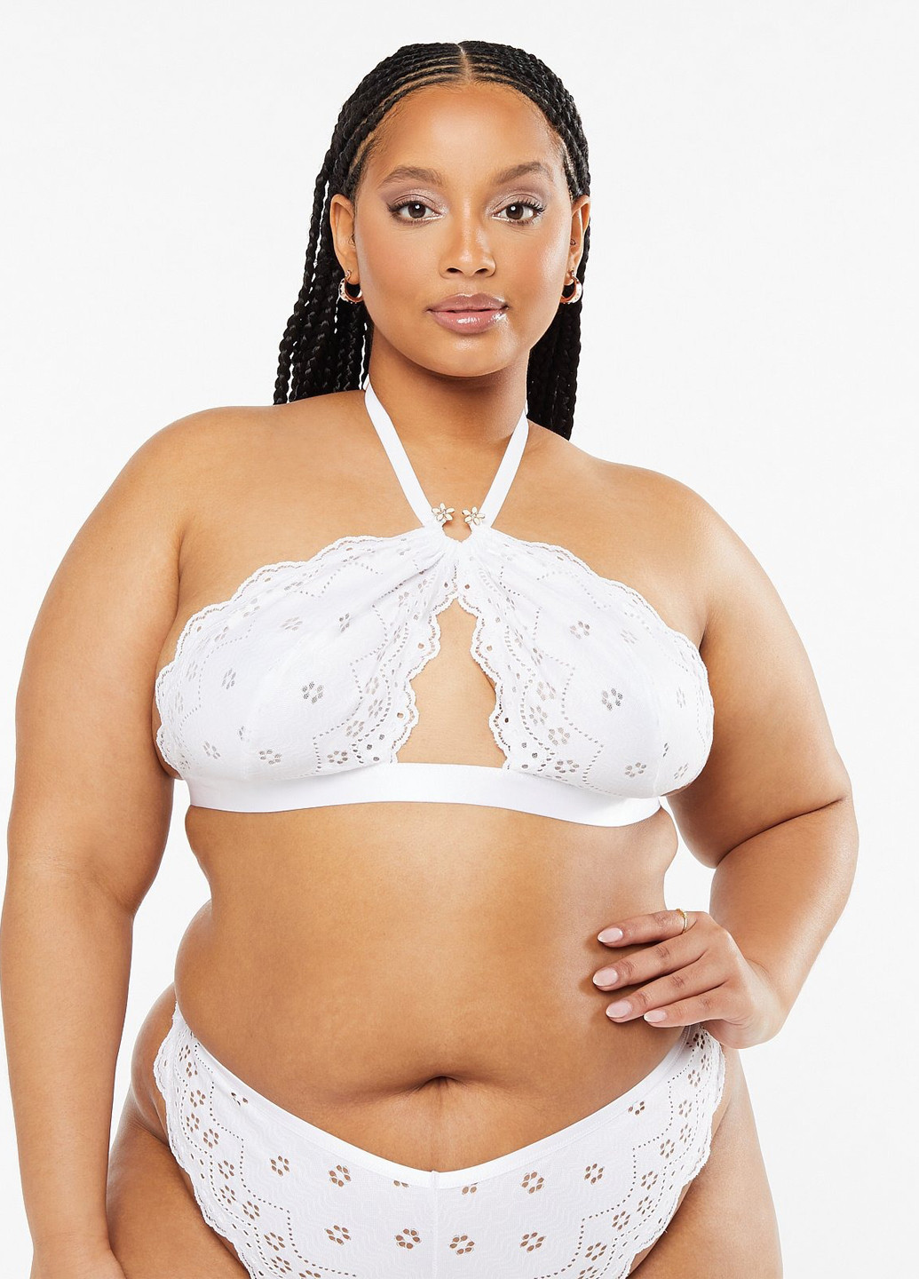 Белый бюстгальтер Savage X Fenty без косточек полиамид