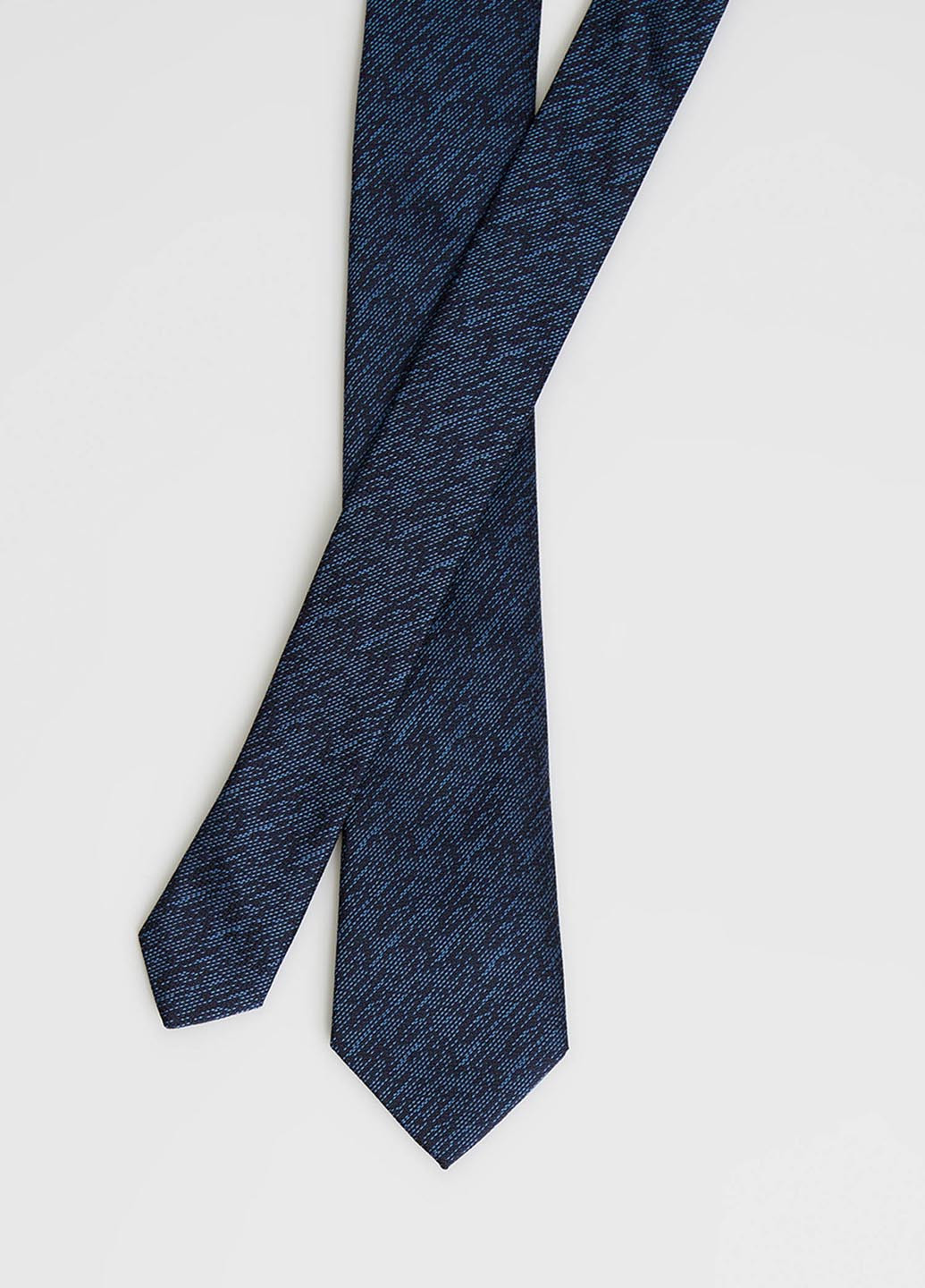 Краватка DeFacto стандартний однотонна темно-синя поліестер