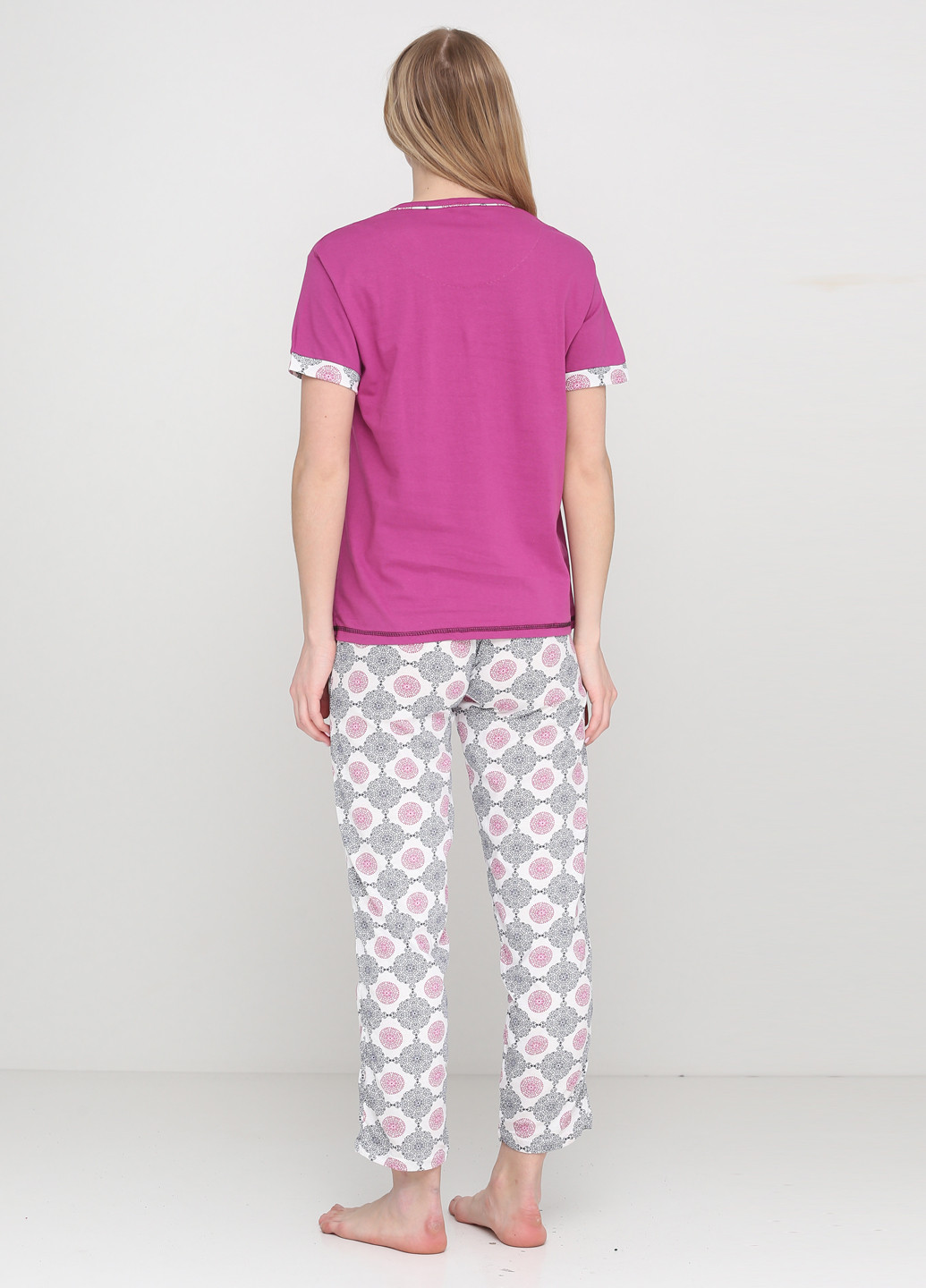 Фіолетова всесезон піжама (футболка, штани) Adalya