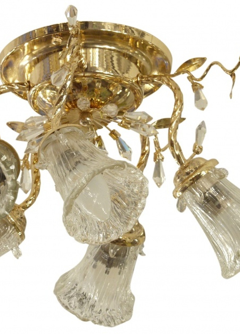 Люстра стельова підвісна для натяжної стелі на 5 плафонів з кришталю BCL-160S/5 Brille (253886660)