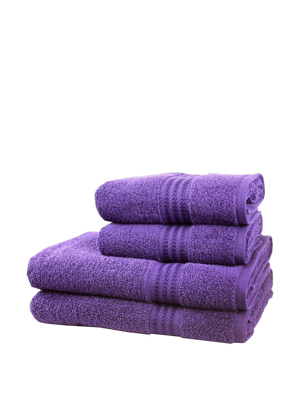 Hobby полотенце, 70х140 см однотонный фиолетовый производство - Турция
