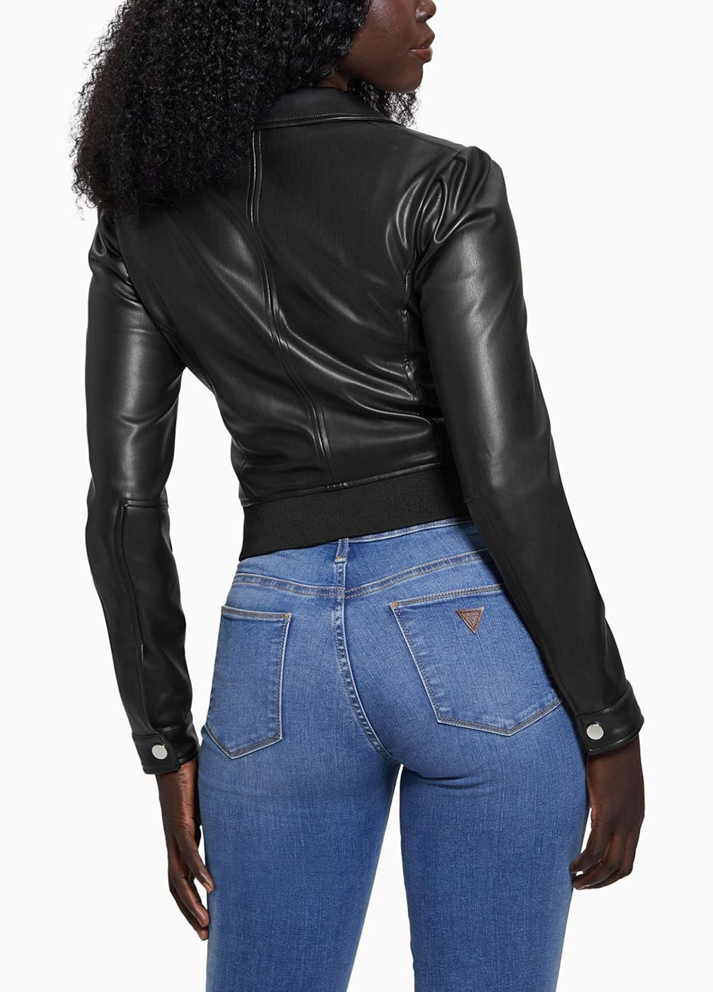 Чорна демісезонна куртка Guess