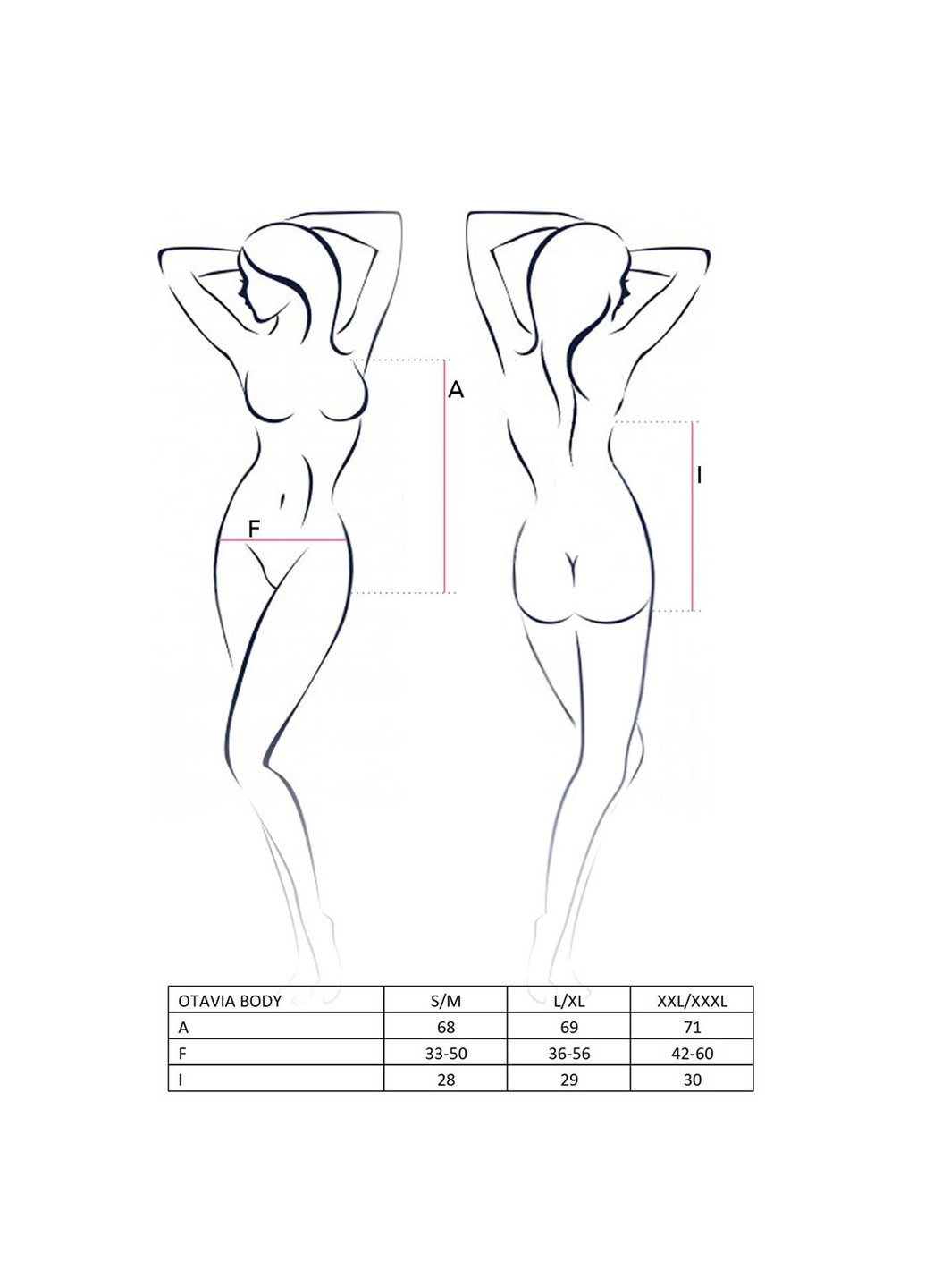 Боді монокіні з глибоким декольте OTAVIA BODY black XXL/XXXL - Passion (255457793)