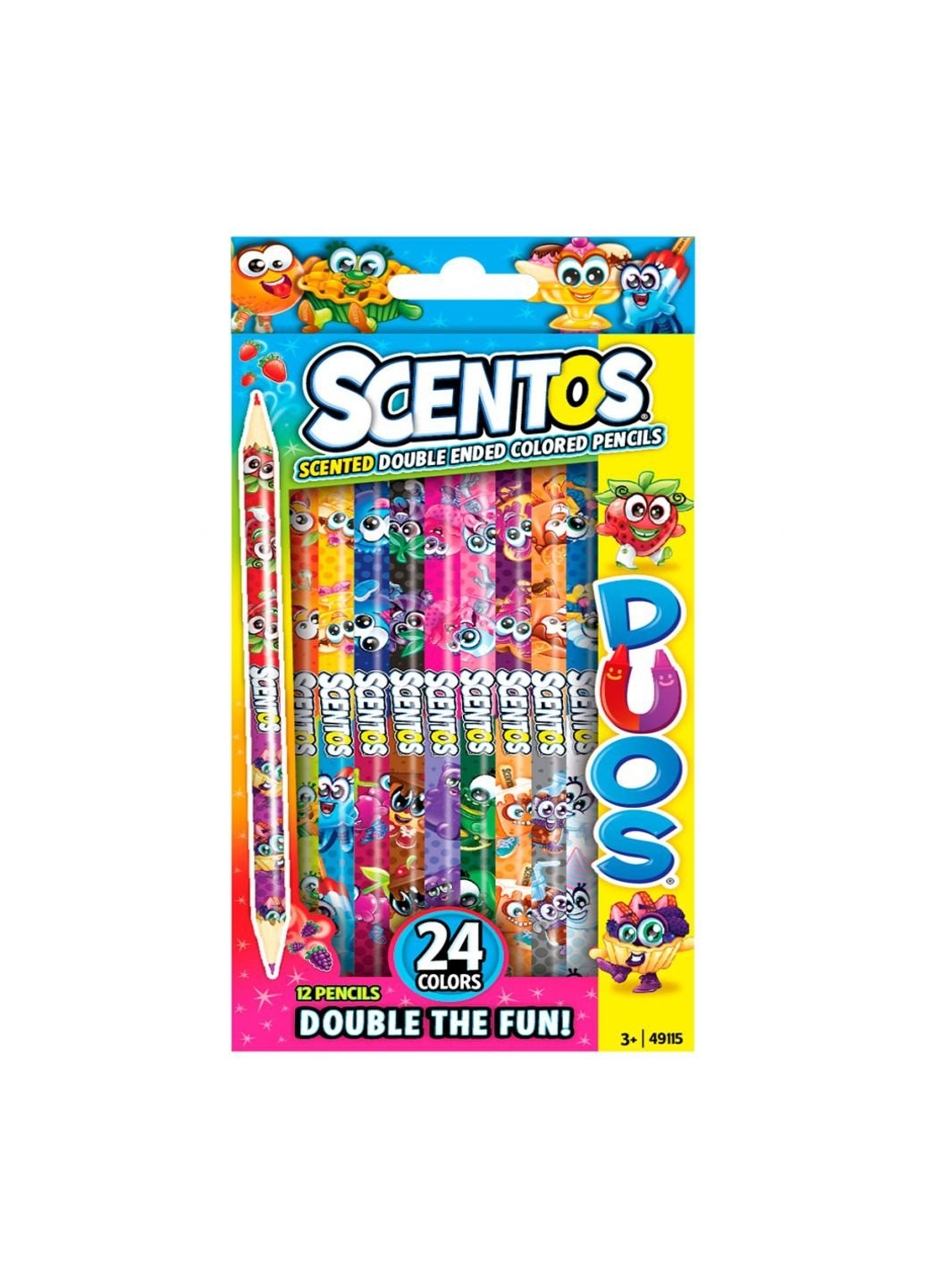 Олівці кольорові Подвійні веселощі 12 шт (49115) Scentos (254065983)