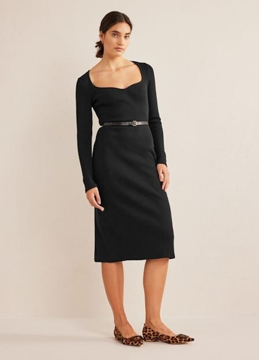 Чорна кежуал сукня футляр Boden однотонна