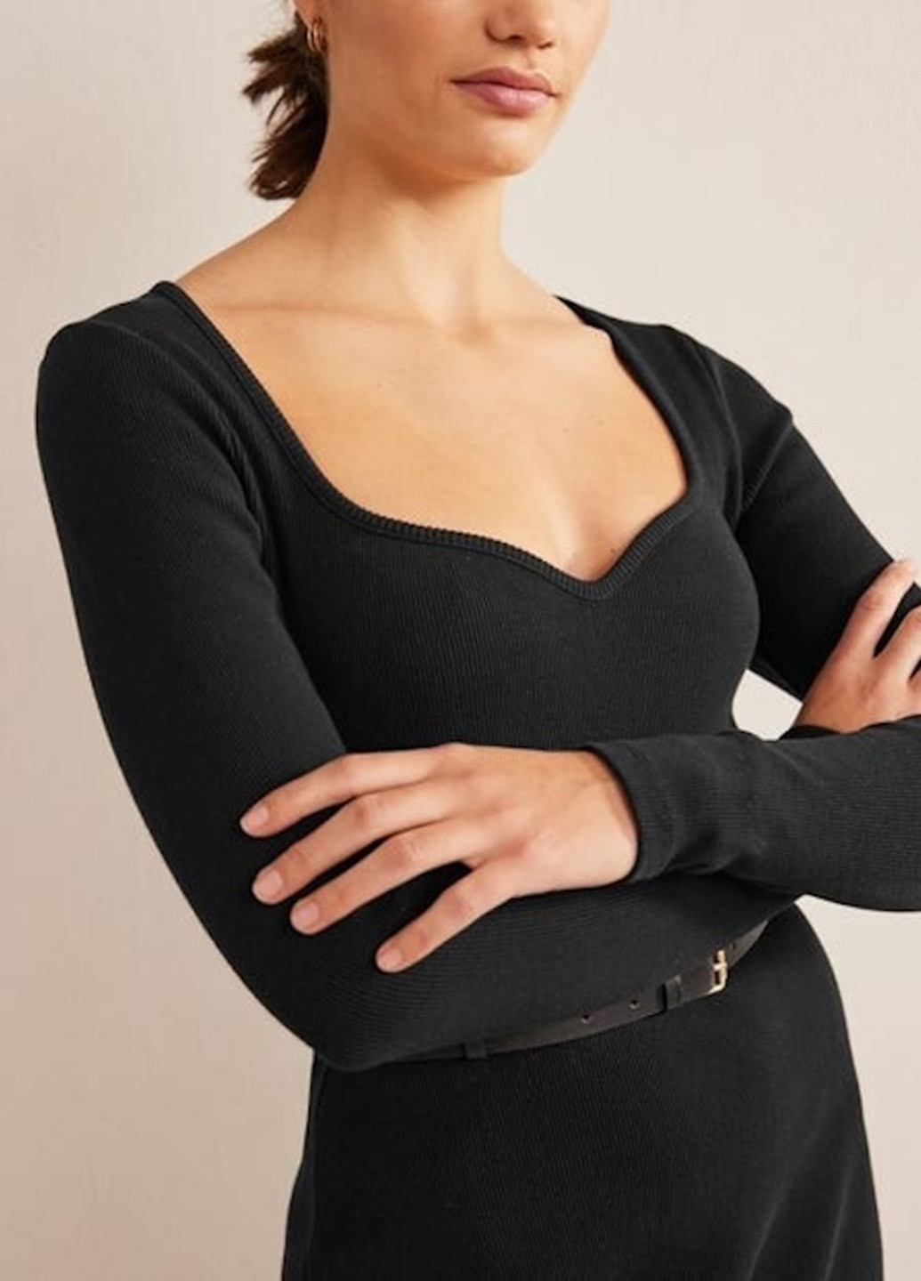 Чорна кежуал сукня футляр Boden однотонна