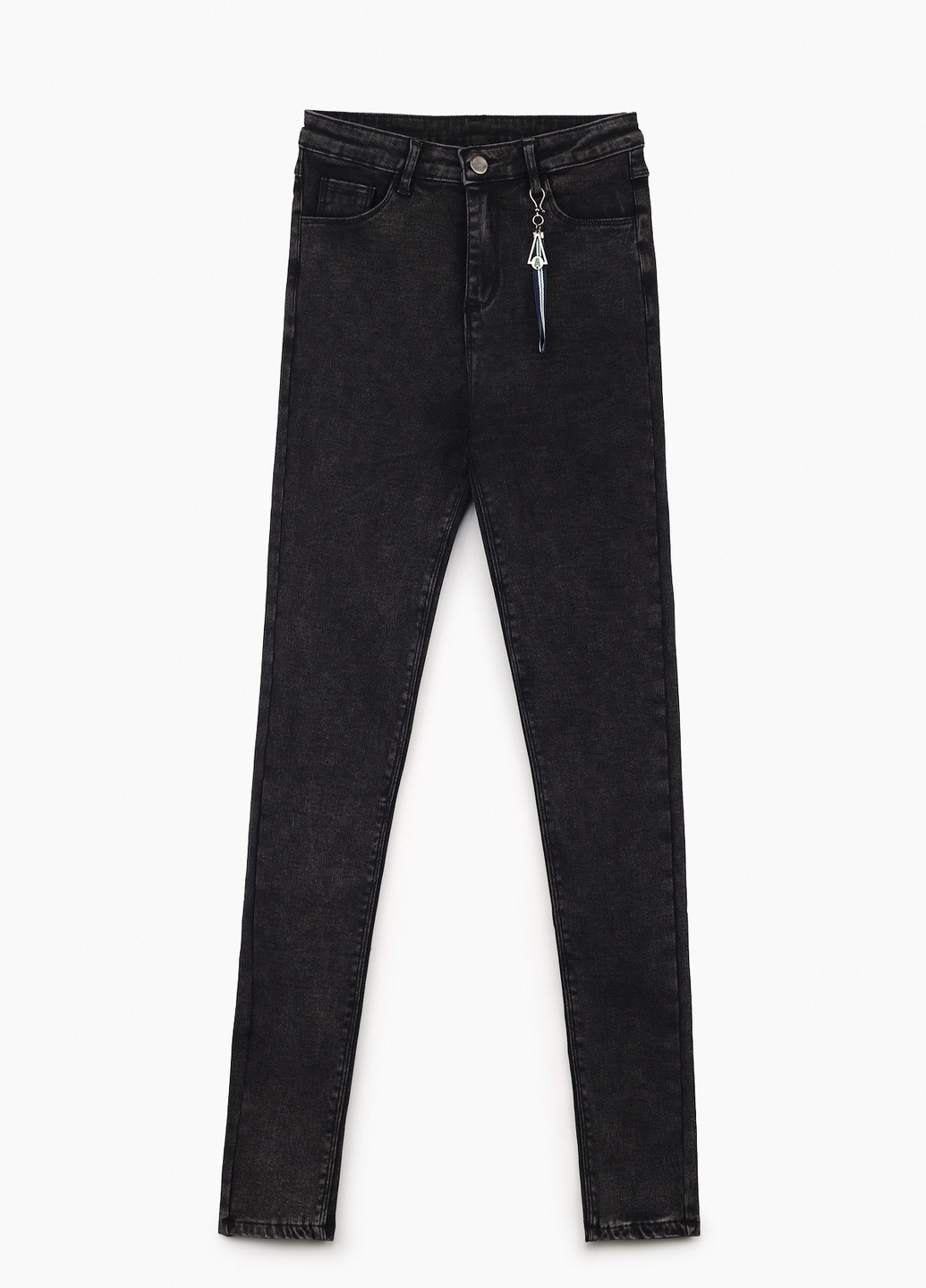 Темно-серые зимние джинсы No Brand