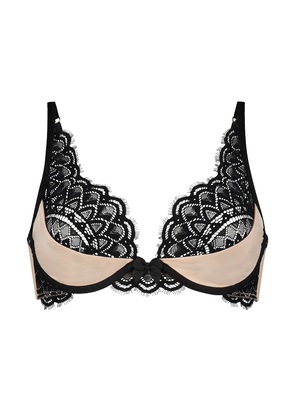 Чёрный бралетт бюстгальтер Hunkemoller с косточками полиамид