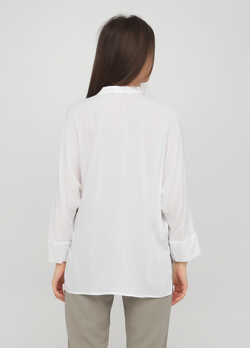 Белая кэжуал рубашка однотонная Arefeva