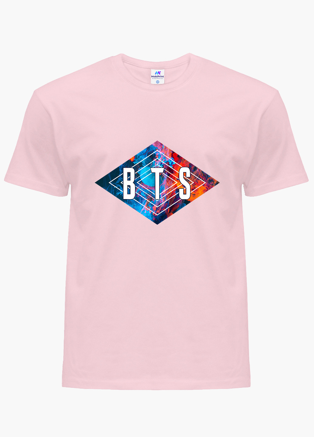 Розовая демисезонная футболка детская бтс (bts)(9224-1062) MobiPrint