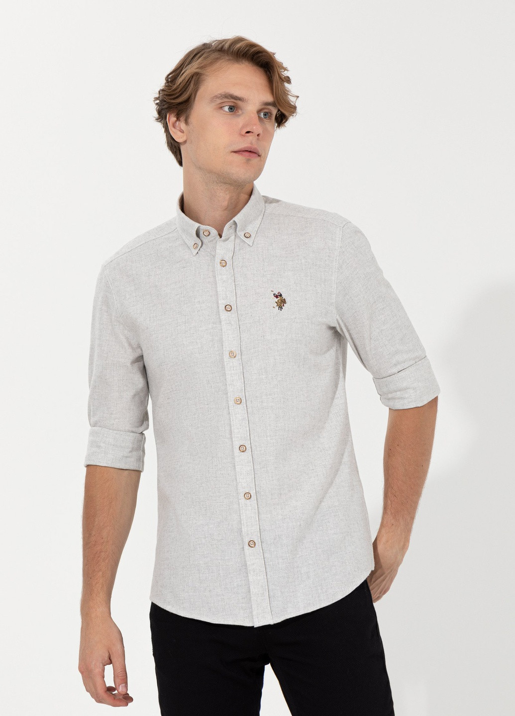 Молочная рубашка U.S. Polo Assn.