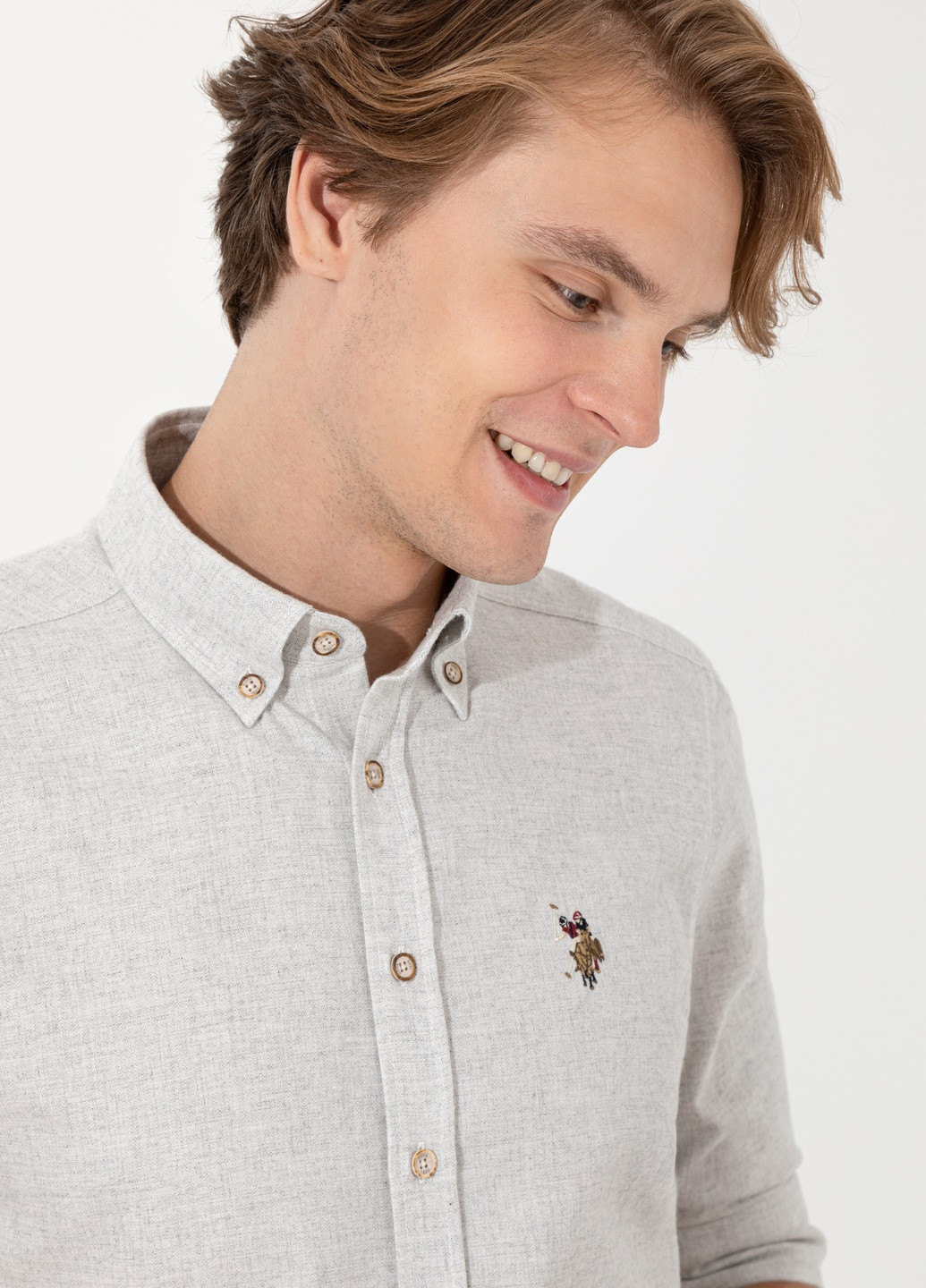 Молочная рубашка U.S. Polo Assn.