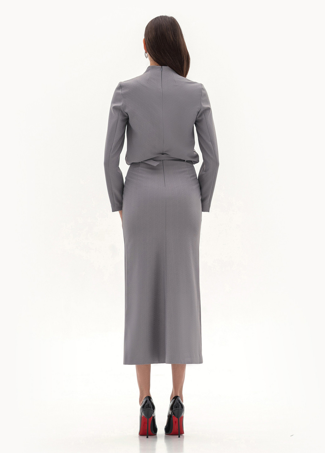 Сіра ділова, кежуал сукня BGL однотонна