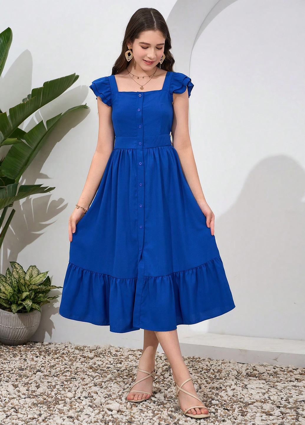 Синее платье SHEIN (322898304)