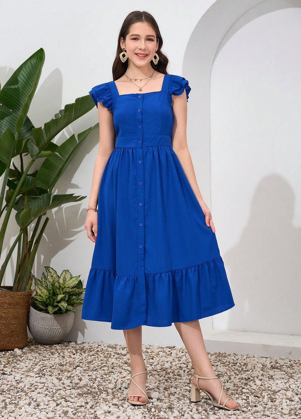 Синее платье SHEIN (322898304)