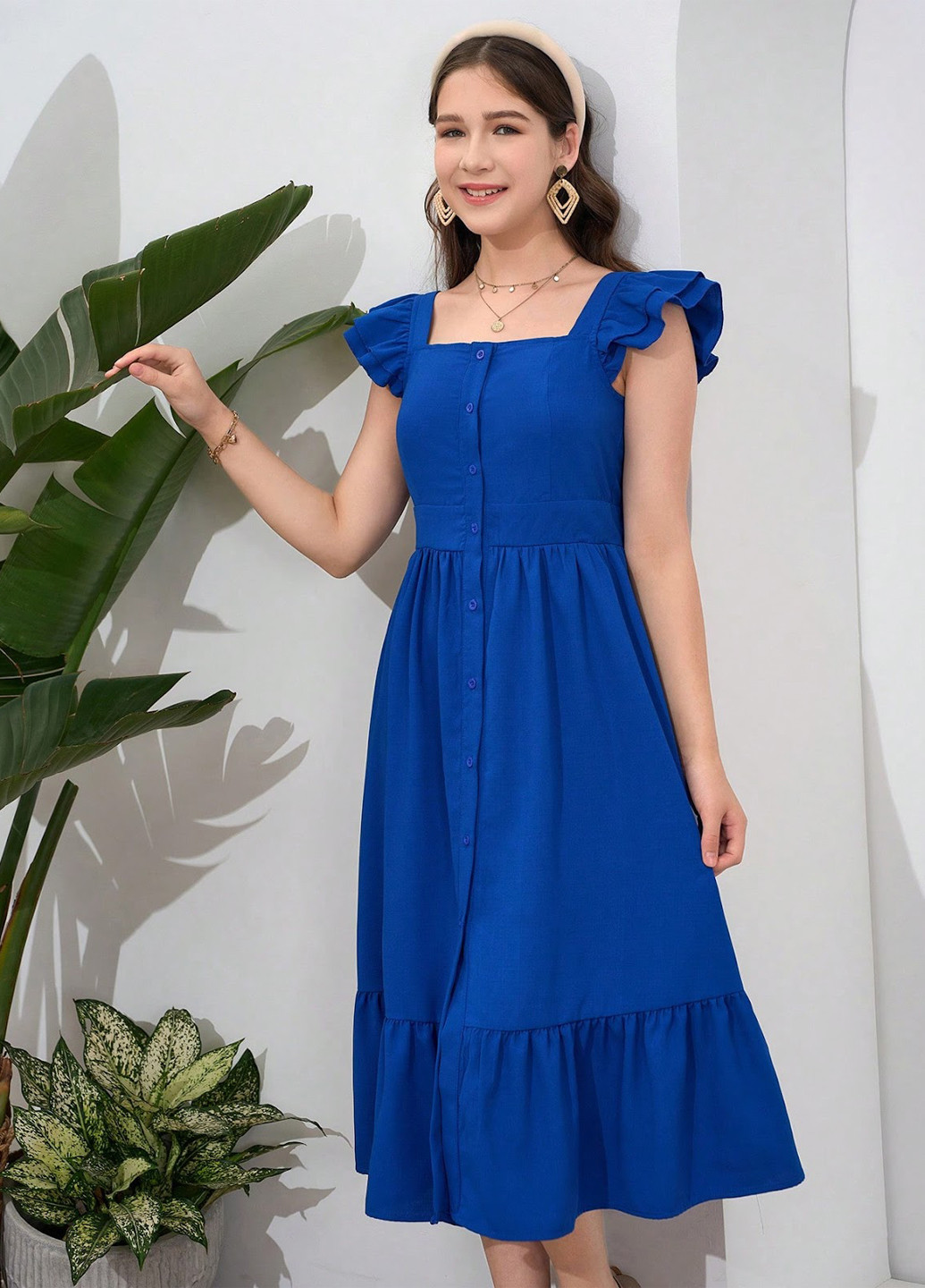 Синее платье SHEIN (322898304)
