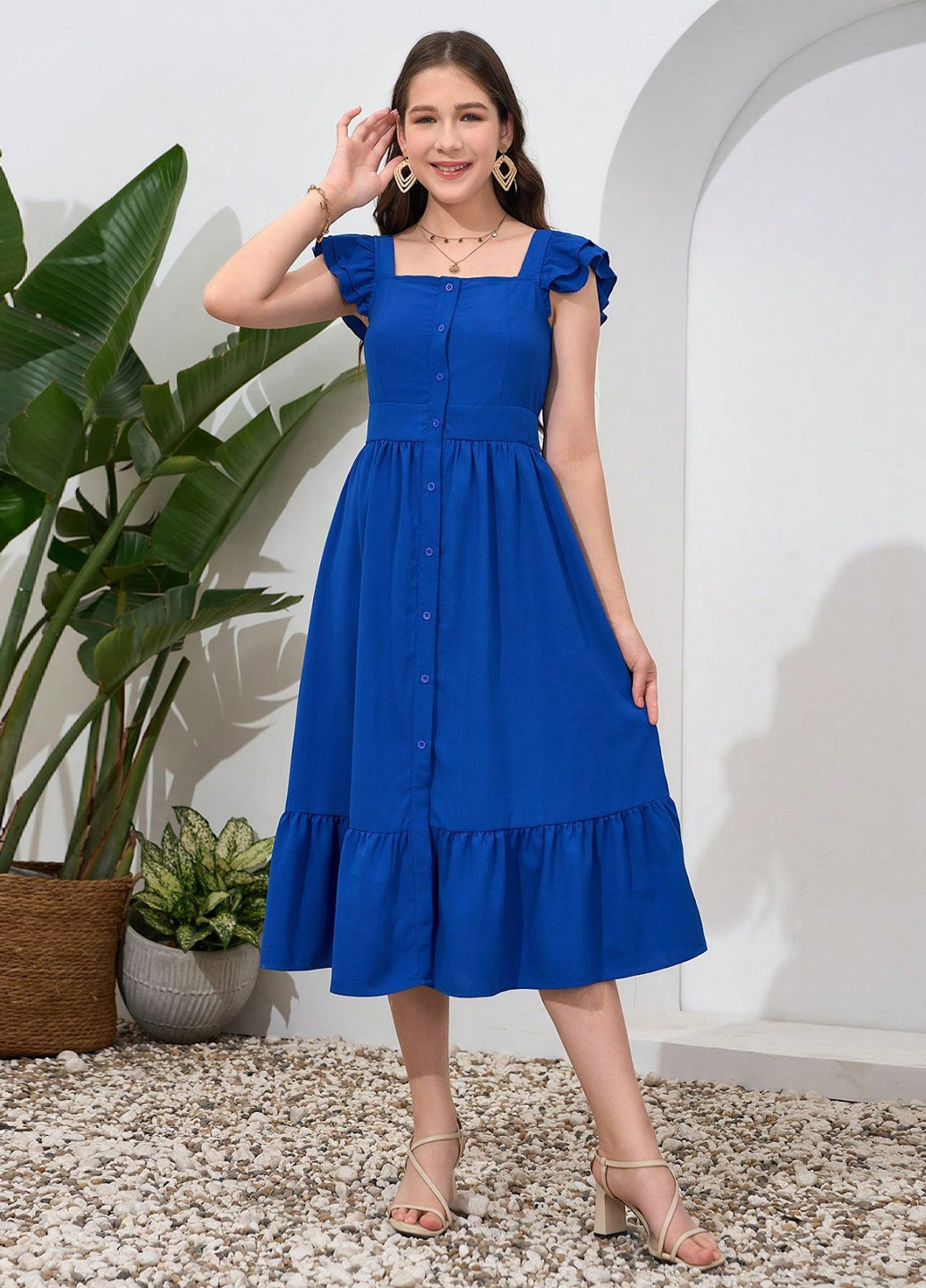 Синее платье SHEIN (322898304)